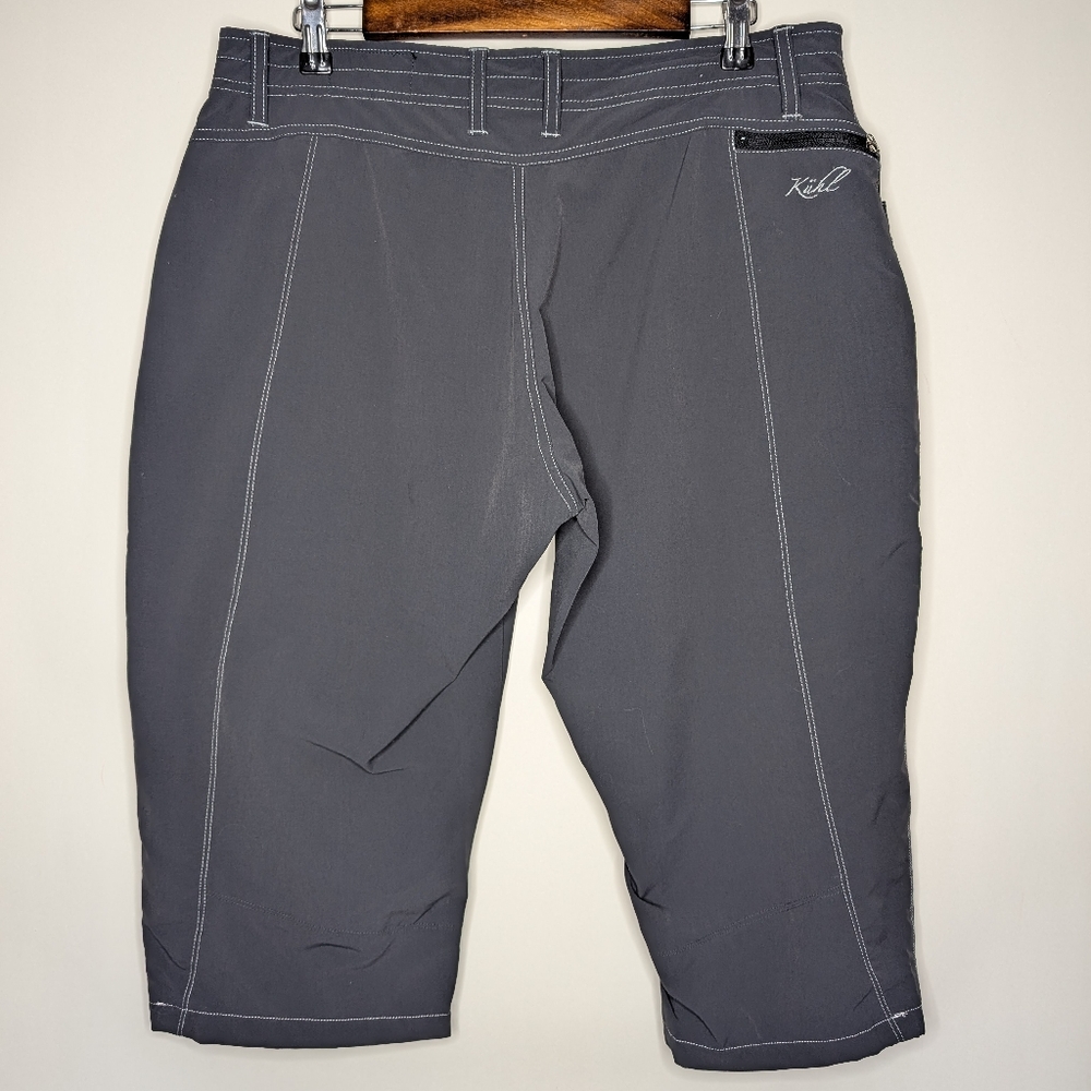 Kühl Mountain Culture Gray Outdoor Capris Pants Size 14 Regular - Picture 12 of 16